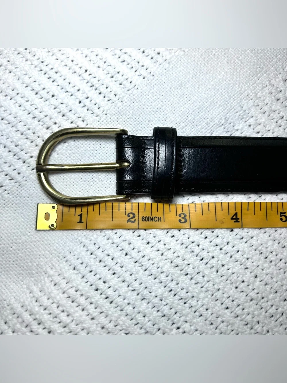 Brighton Club Harness Black Leather Belt Men’s 34 Brass Buckle
